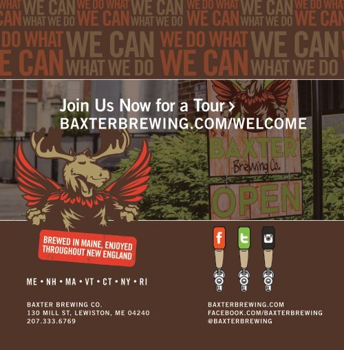 WELCOME TO BAXTER BREWING CO.
