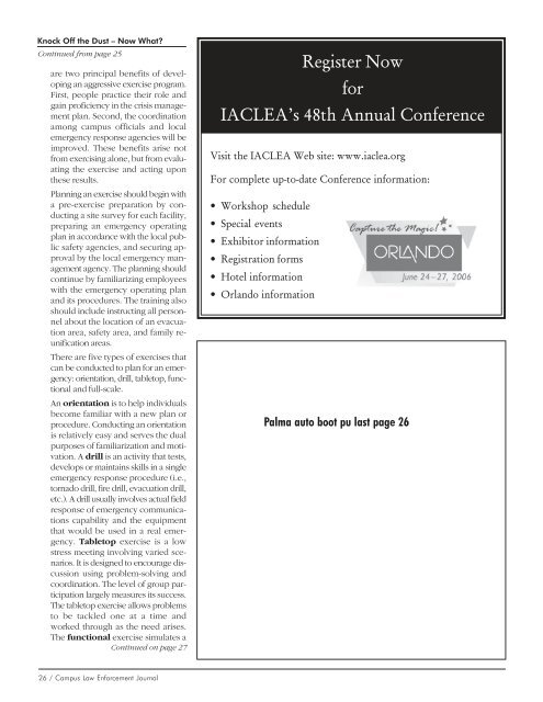 Volume 36, No. 2 - March/April 2006 Campus Law ... - IACLEA