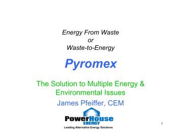 Pyromex - Rutgers EcoComplex