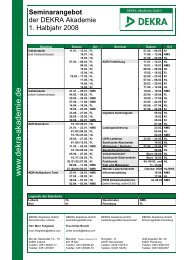 DEKRA Akademie GmbH Lübeck: Seminare 2008