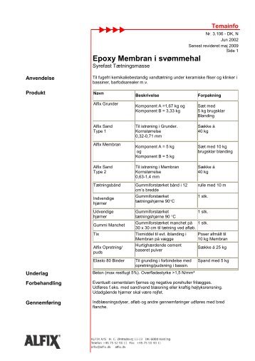 Epoxy Membran i svÃ¸mmehal
