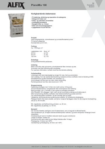 PlaneMix 100 - Alfix A/S