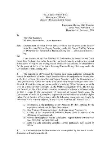 No. A-12034/4/2006-IFS.I Government of India Ministry of ...