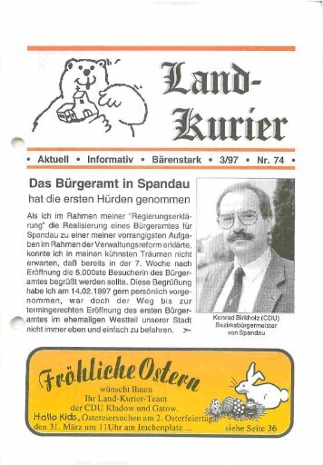 Das Bürgeramt in Spandau - CDU Kladow