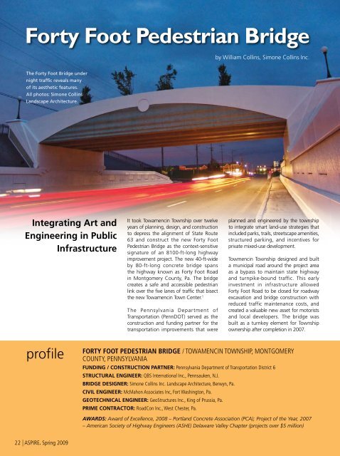 ASPIRE Spring 09 - Aspire - The Concrete Bridge Magazine