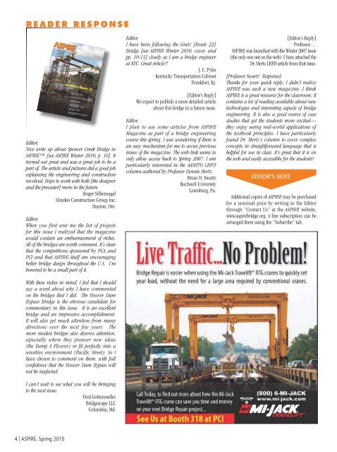 ASPIRE Spring 10 - Aspire - The Concrete Bridge Magazine