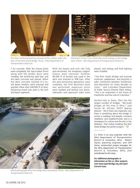 ASPIRE Fall 2012 - Aspire - The Concrete Bridge Magazine