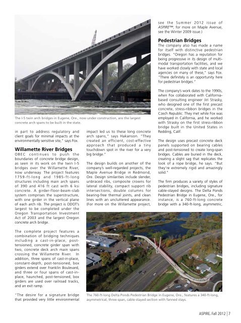 ASPIRE Fall 2012 - Aspire - The Concrete Bridge Magazine