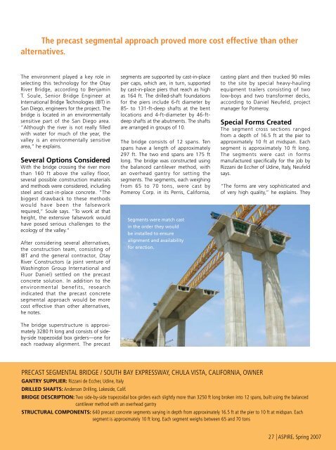 ASPIRE Spring 07 - Aspire - The Concrete Bridge Magazine