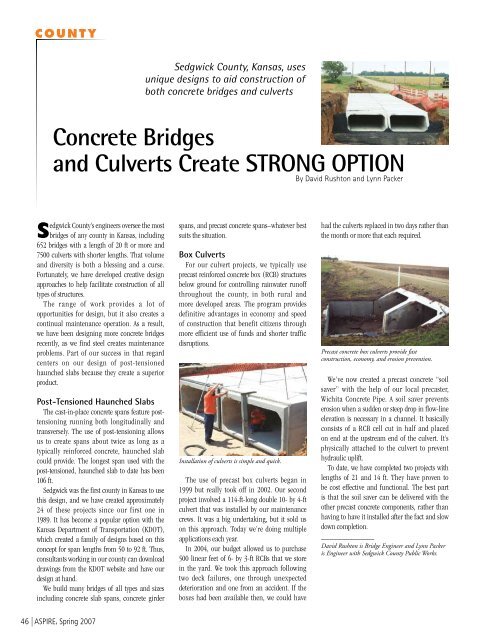 ASPIRE Spring 07 - Aspire - The Concrete Bridge Magazine