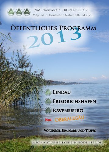 2013 ÃƒÂ–FFENtlichES PROGRAMM - Naturheilverein Bodensee eV