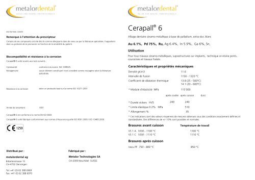Cerapall® 6 - DE