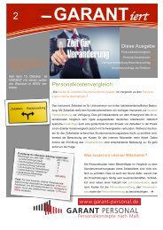 GARANTiert Newsletter 11.2012 - GARANT Personal GmbH