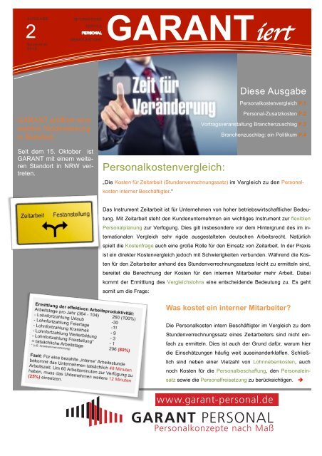 Garantiert Newsletter 11 12 Garant Personal Gmbh