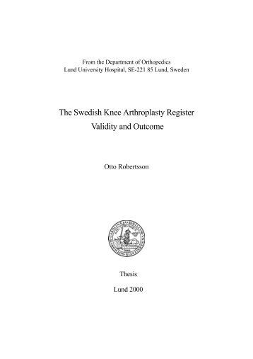 PhD Thesis Prof. Otto Robertsson - EAR