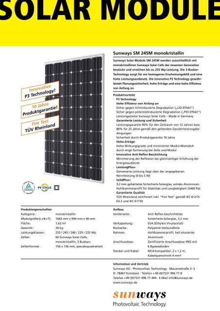 Sunways Ag Sunways Ag