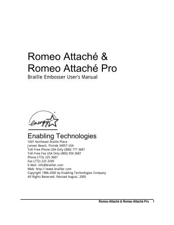 Romeo Attaché & Romeo Attaché Pro - Enabling Technologies