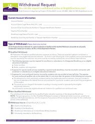 Withdrawal Request Form - Bright Directions