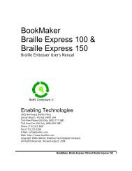 BookMaker Braille Express 100 & Braille Express 150 - Enabling ...