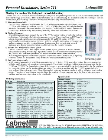 211DS Shaking Incubator.pdf - Gentaur Molecular Products