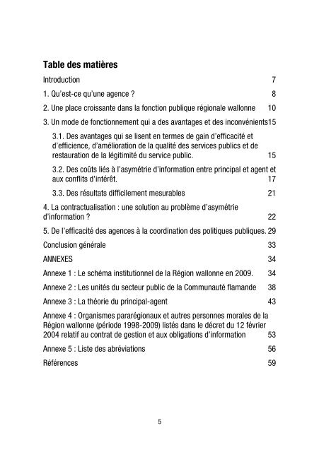 Les agences dans le paysage de la fonction publique ... - Iweps