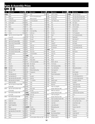 Parts Price List - Lowel