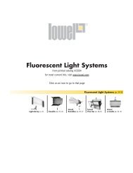 Fluorescent Light Systems - Lowel