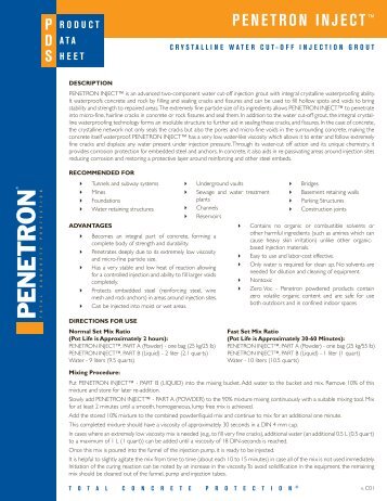 Data Sheet - Penetron