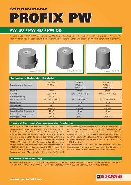 Katalog PROFIX PW - Prowatt