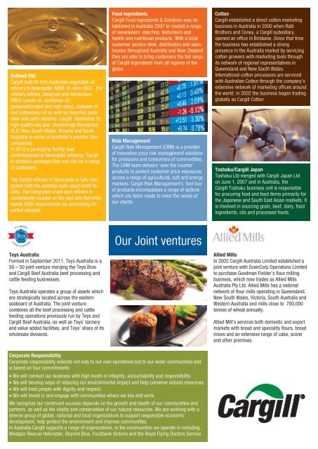 Cargill Australia Fact sheet - AWB Limited