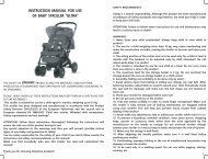 instruction manual for use of baby stroller 