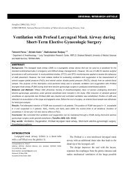 Ventilation with ProSeal Laryngeal Mask Airway during ... - Tanaffos