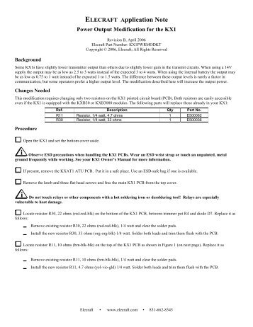 KX1 Application Note Rev B.pdf - Elecraft