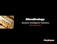 Business Intelligence Solutions for Insurance - MicroStrategy