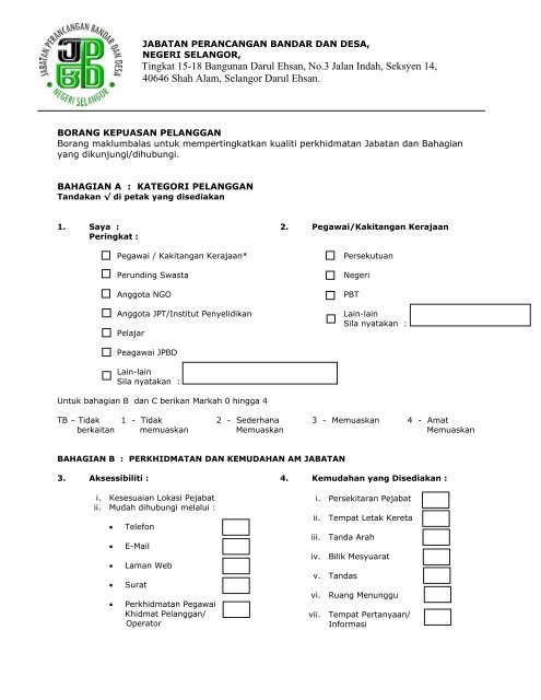 Tingkat 15-18 Bangunan Darul Ehsan, No.3 Jalan ... - JPBD Selangor