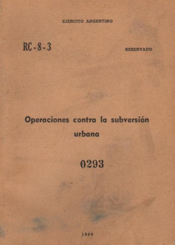 Dictadura - Manual Operaciones Urbanas