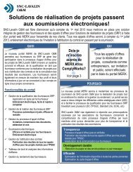 Solutions de réalisation de projets passent aux soumissions ...