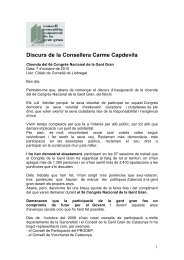 Discurs de la Consellera Carme Capdevila