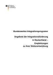 Bundesweites Integrationsprogramm Angebote der ...