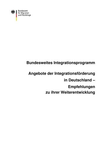 Bundesweites Integrationsprogramm Angebote der ...