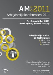 ArbejdsmiljÃ¸konferencen 2011 - ArbejdsmiljÃ¸rÃ¥dgiverne