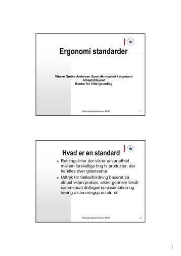 Ergonomi standarder