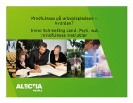 Mindfulness på arbejdspladsen – hvordan? Irene Schmelling cand ...