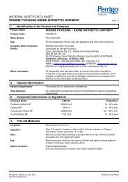 material safety data sheet riodine povidone-iodine antiseptic ointment