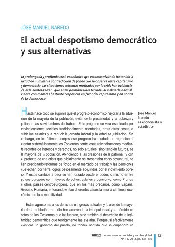 El actual despotismo democrÃ¡tico y sus alternativas - Fuhem