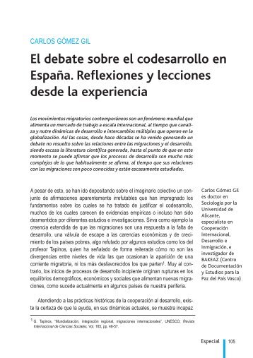 El debate sobre el codesarrollo en EspaÃ±a. Reflexiones y ... - Fuhem