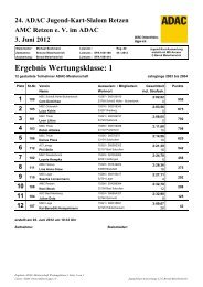 Ergebnis Wertungsklasse: 1 - AMC Retzen