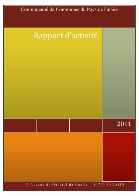 Voir le rapport 2011 - Communauté de Communes du Pays de Falaise