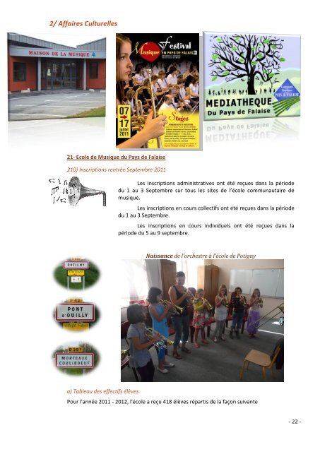 Voir le rapport 2011 - Communauté de Communes du Pays de Falaise
