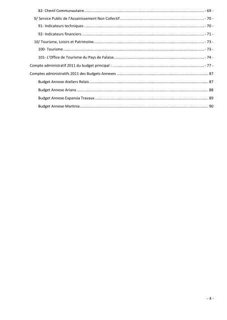 Voir le rapport 2011 - Communauté de Communes du Pays de Falaise